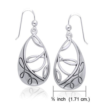 Organic Springtime Silver Earrings TER1169 - Jewelry